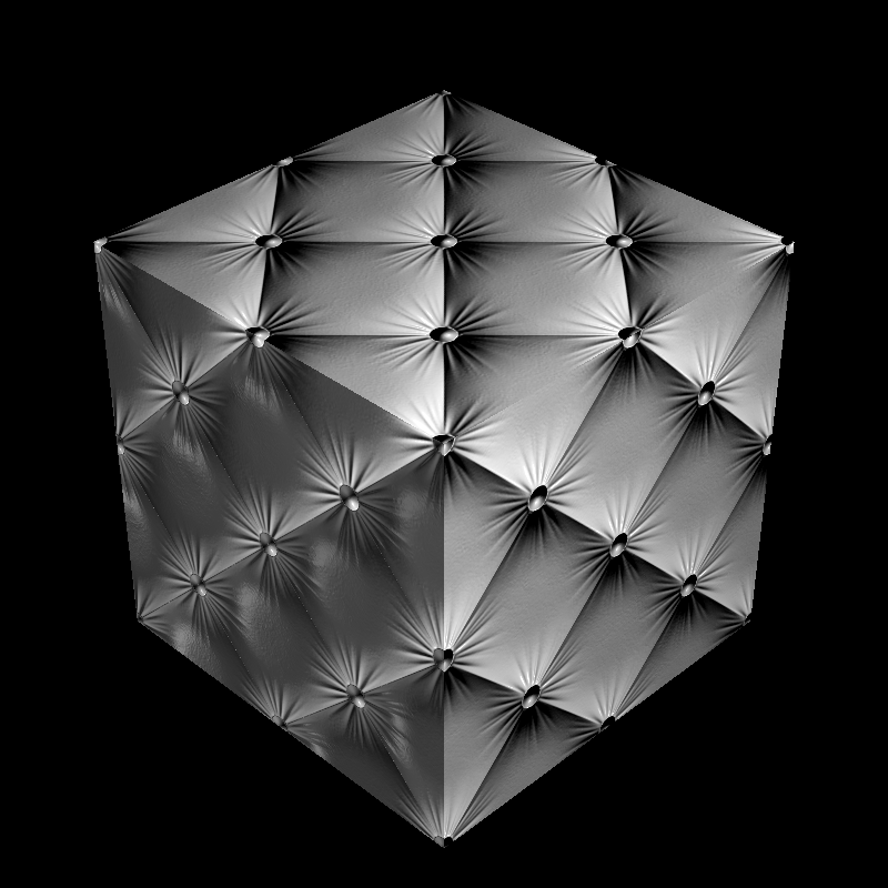 Cube with Cushion Texture