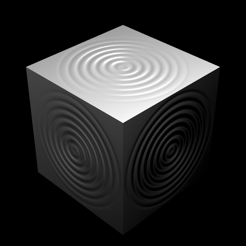 Cube with Waves with Sample Range [0,1)