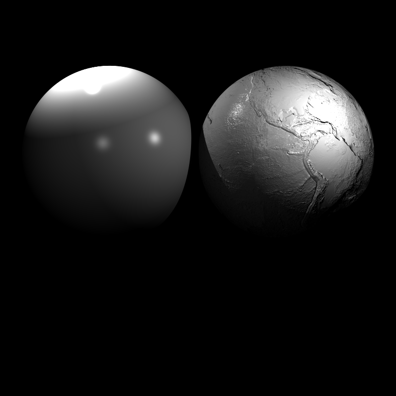 Sphere with Earth Normalmap