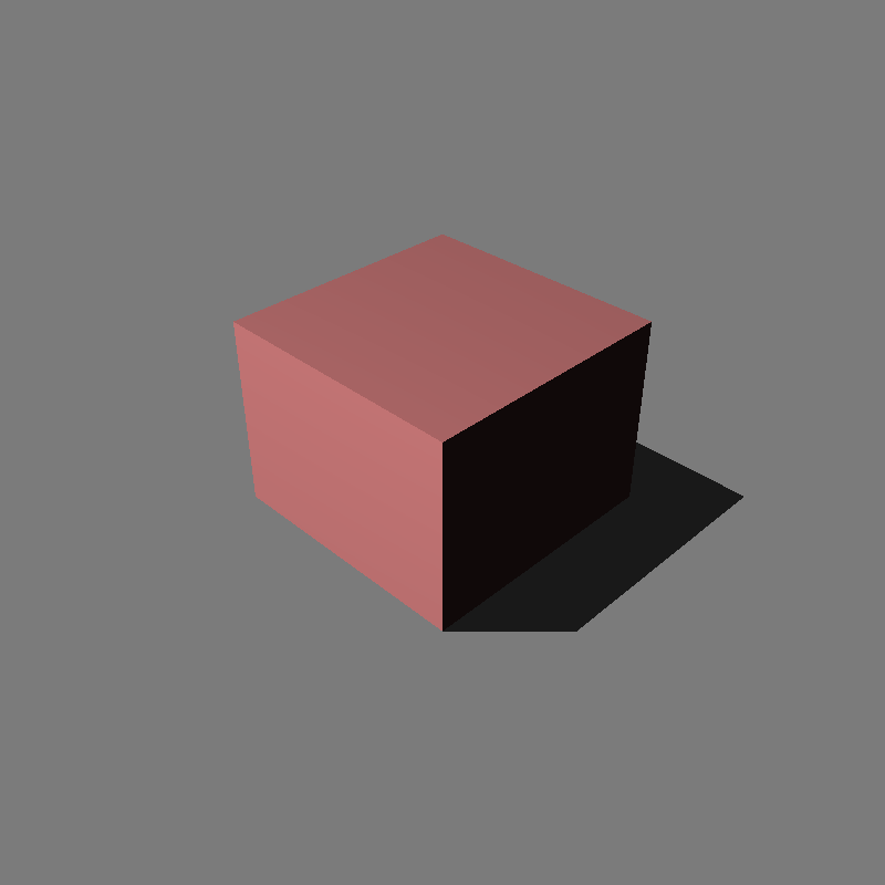 Cube under Cropped Directional Light