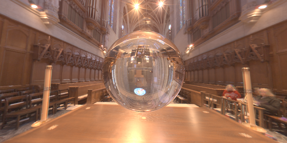Spherical Glass under Environment Light