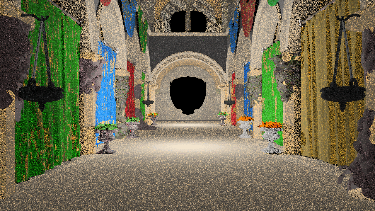 Path traced Sponza