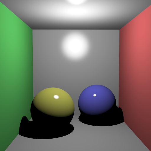 Cornellbox with glossy spheres