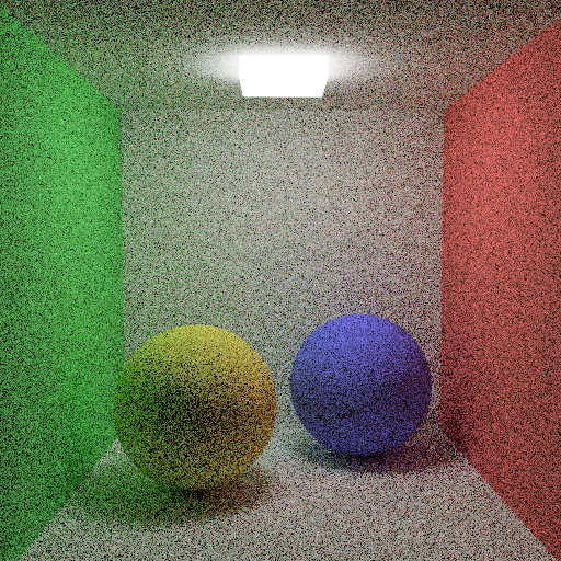 Cornellbox with prism light with path tracing (100 samples)