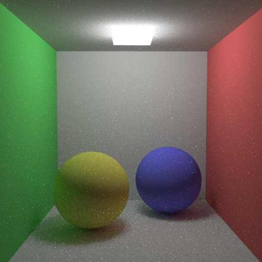 Cornellbox with prism light with next event estimated path tracing (100 samples)